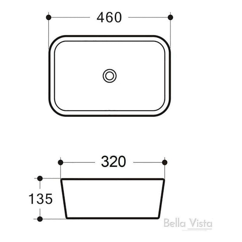 Load image into Gallery viewer, Lina Ceramic Basin Sink 460 x 320 x 135 Matt White
