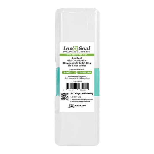LooSeal Biodegradable Liner 3 Month Pack (12 Rolls) White