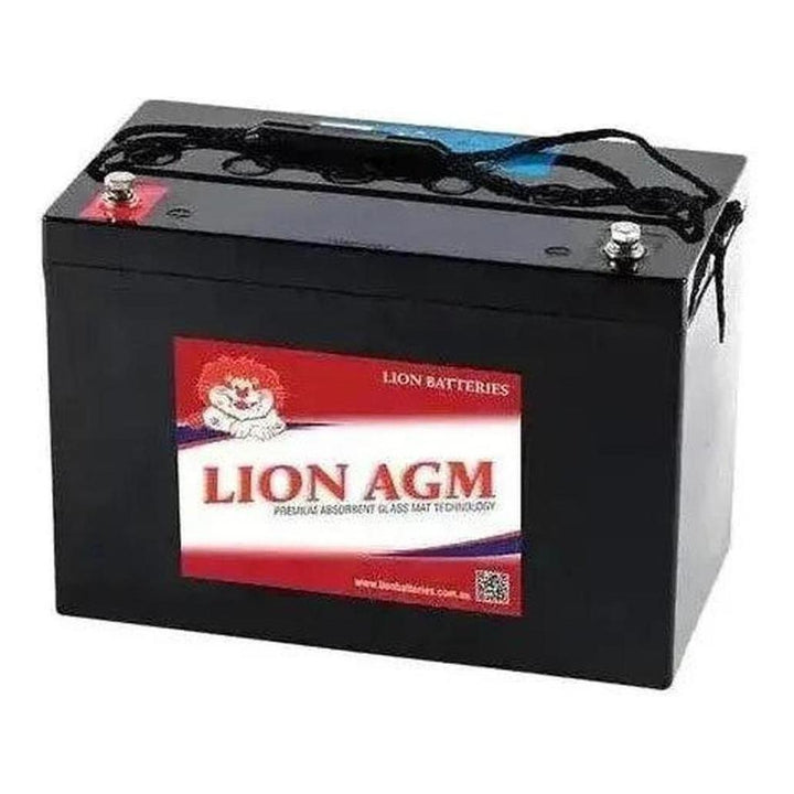 Lion 120AH AGM Deep Cycle Battery 329x173x210mm 32.5Kg – Caravan and ...