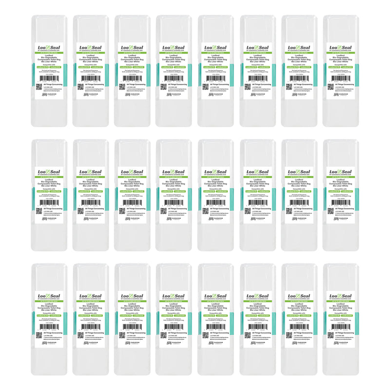 Load image into Gallery viewer, LooSeal Biodegradable Liner 6 Month Pack (24 Rolls) White
