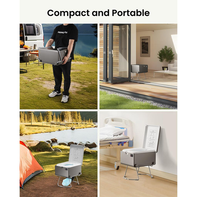 Load image into Gallery viewer, LooSeal EVO Auto Sealing Waterless Portable Toilet Grey
