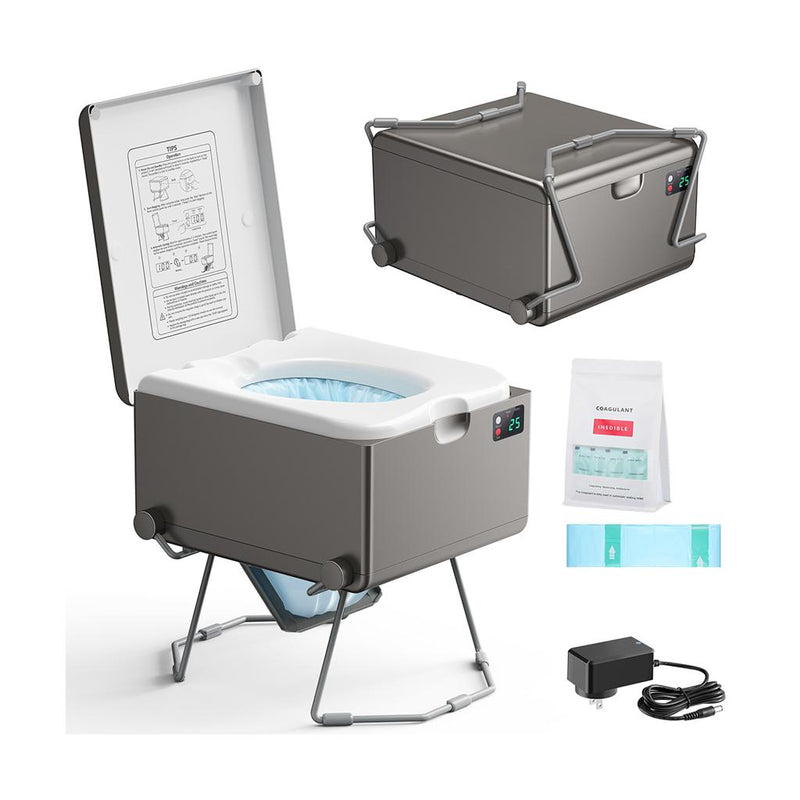 Load image into Gallery viewer, LooSeal EVO Auto Sealing Waterless Portable Toilet Grey
