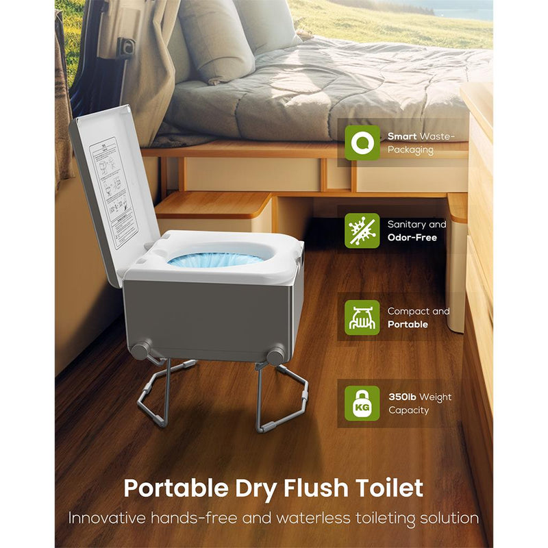 Load image into Gallery viewer, LooSeal EVO Auto Sealing Waterless Portable Toilet Grey
