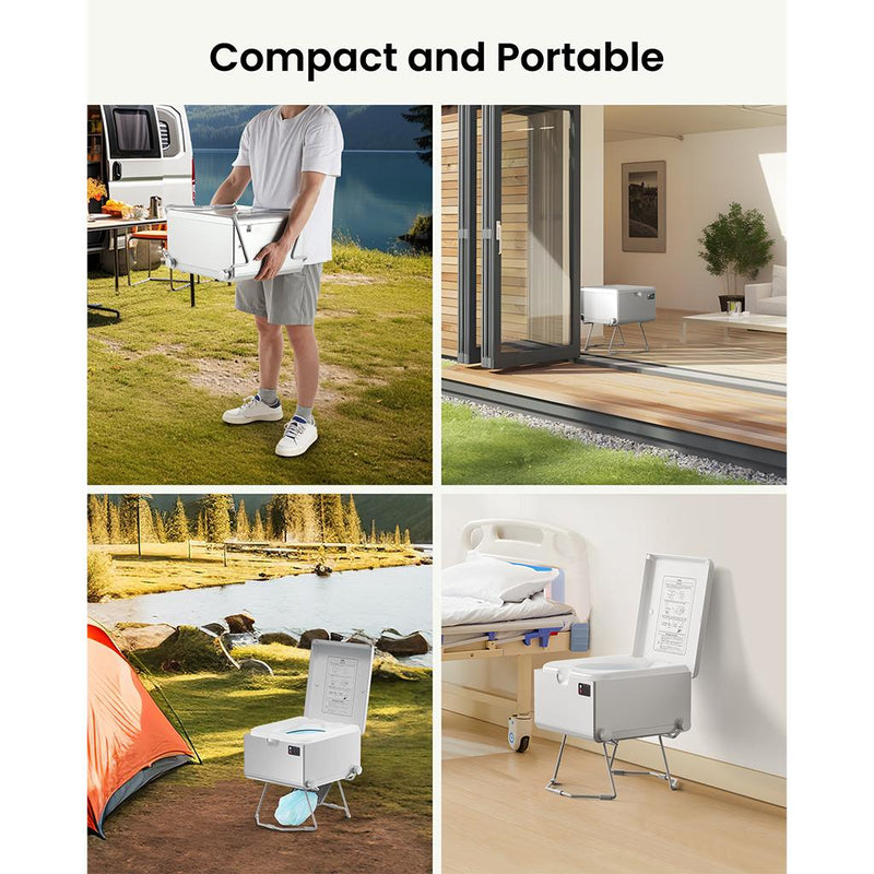 Load image into Gallery viewer, LooSeal EVO Auto Sealing Waterless Portable Toilet Silver
