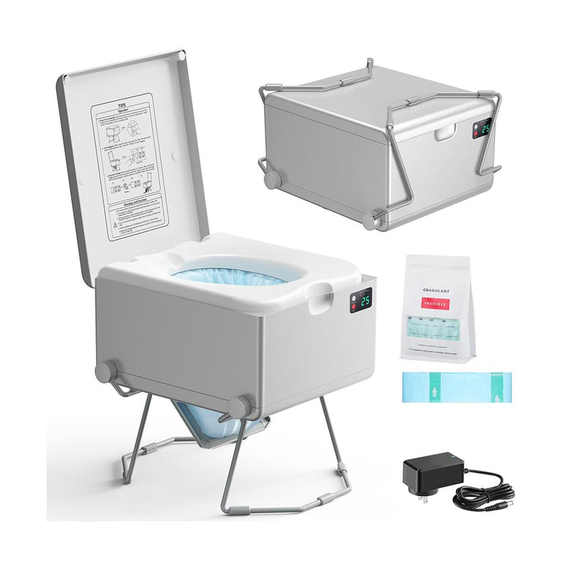 Load image into Gallery viewer, LooSeal EVO Auto Sealing Waterless Portable Toilet Silver
