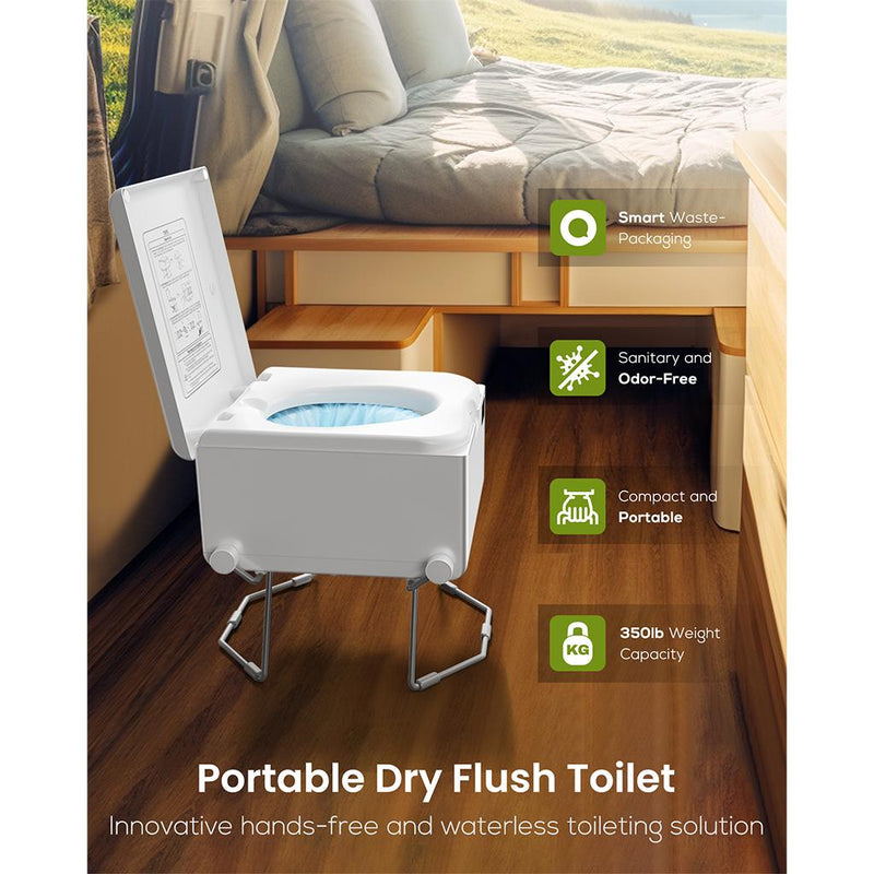 Load image into Gallery viewer, LooSeal EVO Auto Sealing Waterless Portable Toilet Silver
