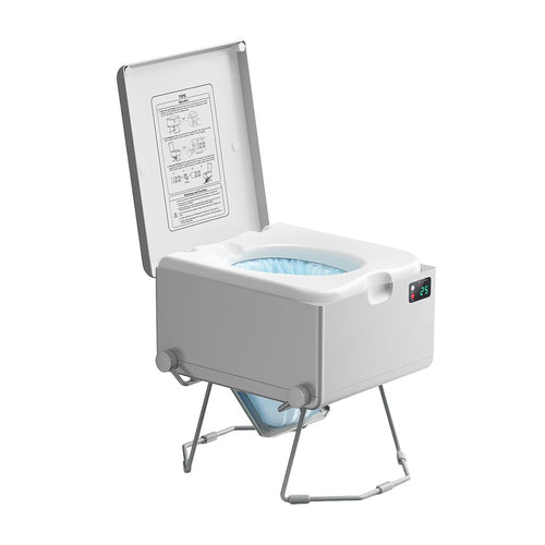 LooSeal EVO Auto Sealing Waterless Portable Toilet Silver