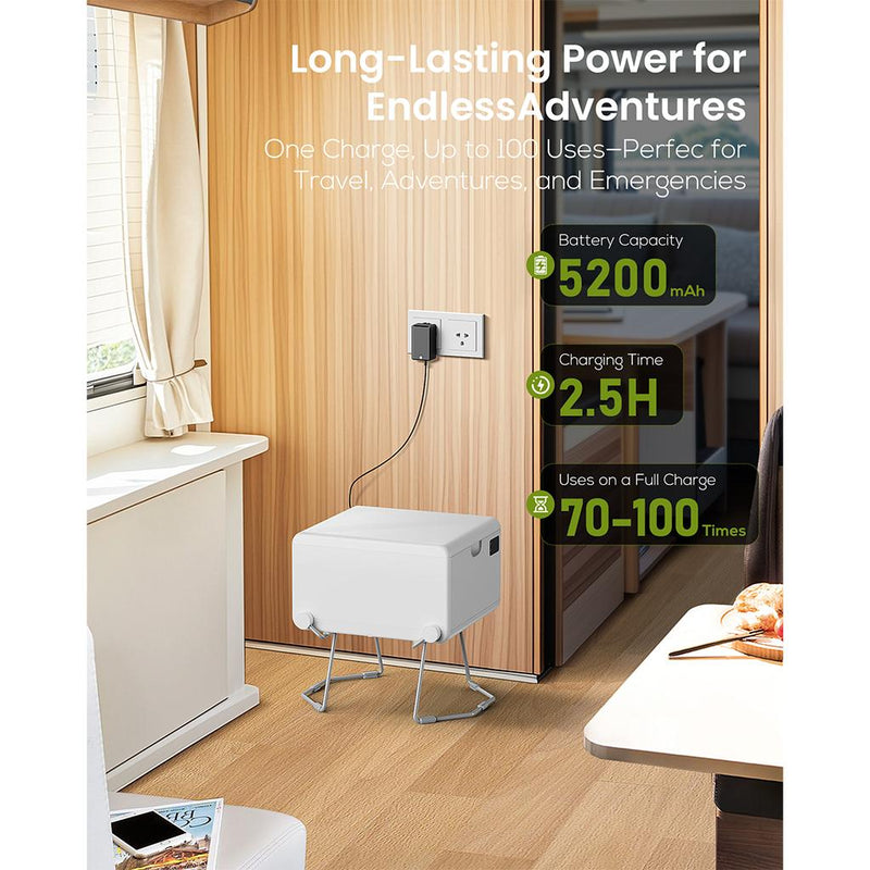 Load image into Gallery viewer, LooSeal EVO Auto Sealing Waterless Portable Toilet White
