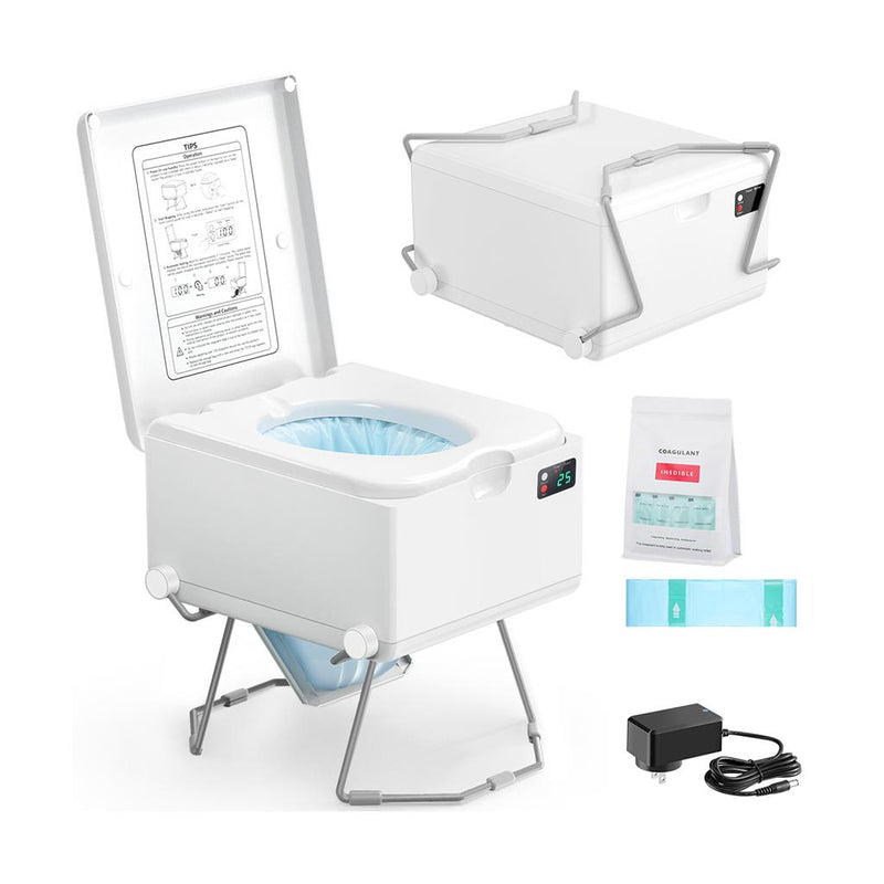 Load image into Gallery viewer, LooSeal EVO Auto Sealing Waterless Portable Toilet White

