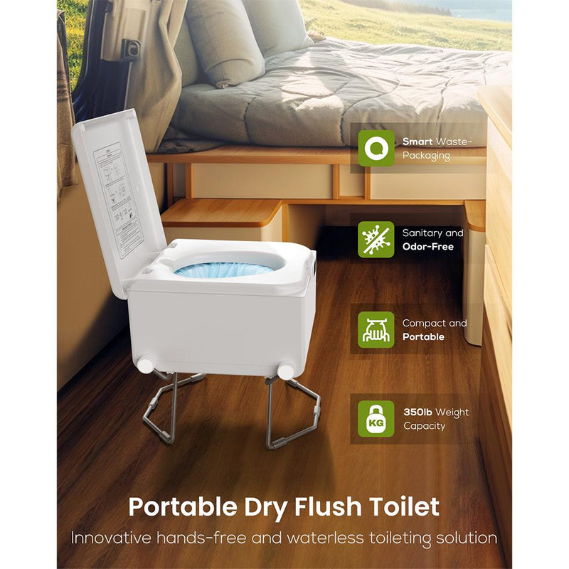 Load image into Gallery viewer, LooSeal EVO Auto Sealing Waterless Portable Toilet White
