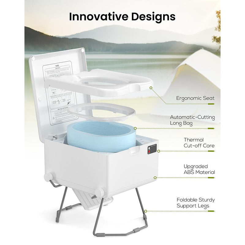 Load image into Gallery viewer, LooSeal EVO Auto Sealing Waterless Portable Toilet White

