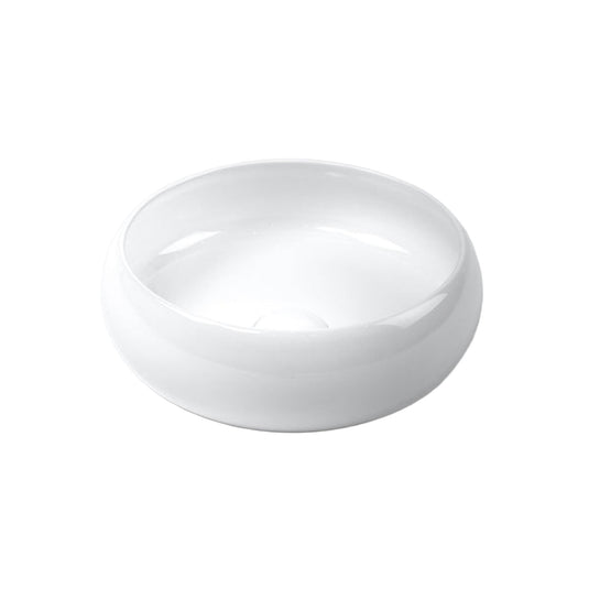 Luna Ceramic Basin Sink Round 360 x 360 x 125 - Gloss White