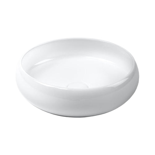 Luna Ceramic Basin Sink Round 415 x 415 x 130 - Gloss White