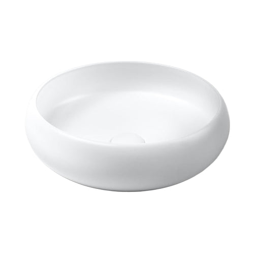 Luna Ceramic Basin Sink Round 415 x 415 x 130 - Matte White