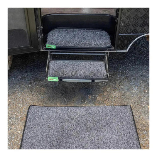 MUK Mat Rounded Caravan Step Extra Large Mat 28 x 60cm Dark Grey
