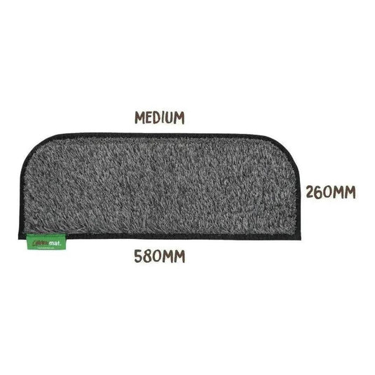 MUK Mat Rounded Caravan Step Medium Mat 26 x 58cm Dark Grey
