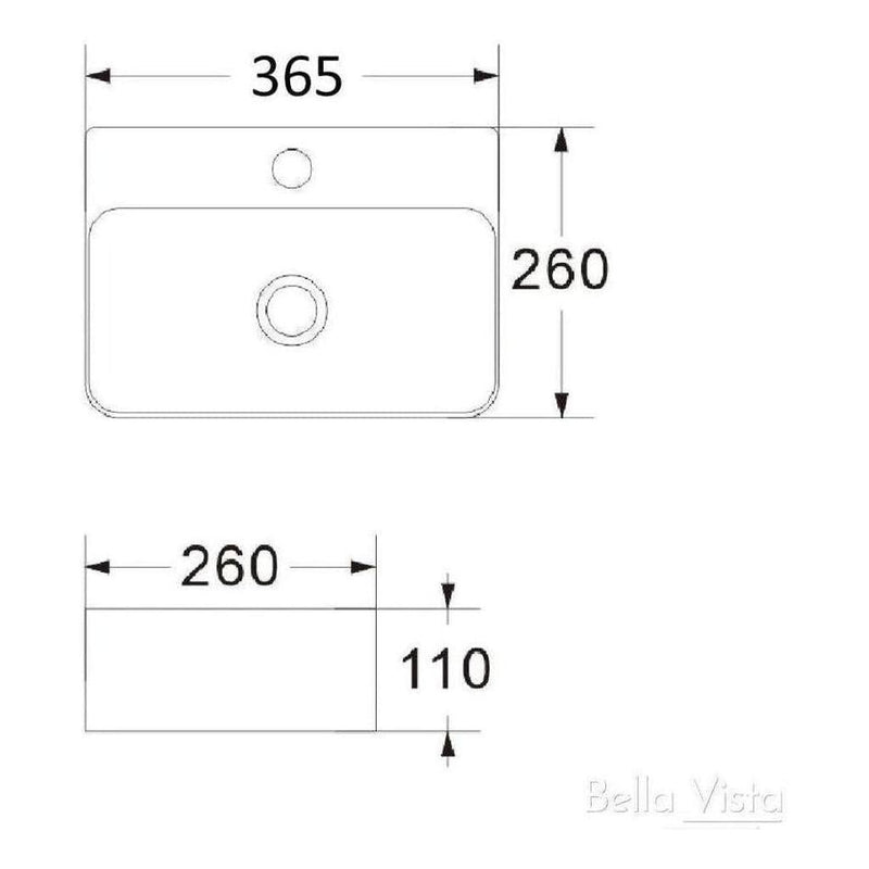 Load image into Gallery viewer, Mallory Ceramic Single Bowl Sink 365 x 260x110mm Black
