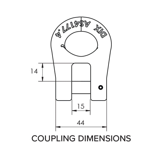 Mawby Hook Trailer Safety Chain Coupling 3.5T 13mm Throat Pair