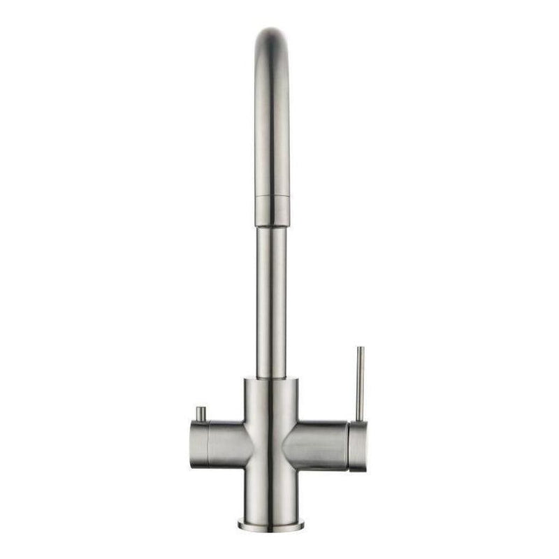 Load image into Gallery viewer, Mica 3-Way Filter Gooseneck Kitchen Tap Sink Mixer Brushed Nickel
