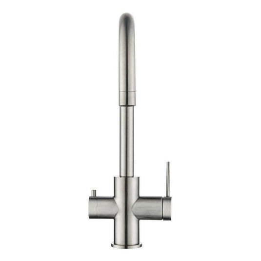 Mica 3-Way Filter Gooseneck Kitchen Tap Sink Mixer Brushed Nickel