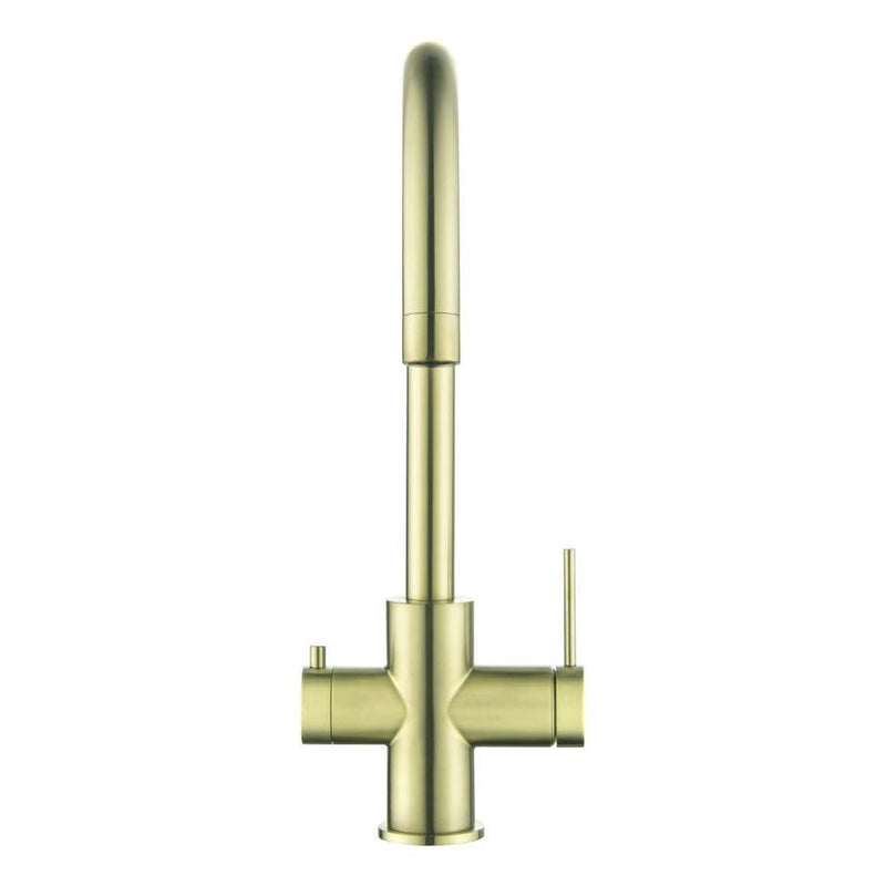 Load image into Gallery viewer, Mica 3-Way Filter Gooseneck Kitchen Tap Sink Mixer French Gold
