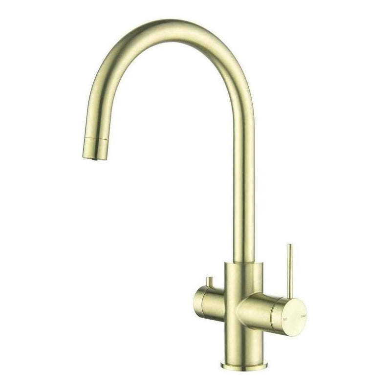 Load image into Gallery viewer, Mica 3-Way Filter Gooseneck Kitchen Tap Sink Mixer French Gold
