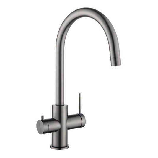 Mica 3-Way Filter Gooseneck Kitchen Tap Sink Mixer Gun Metal