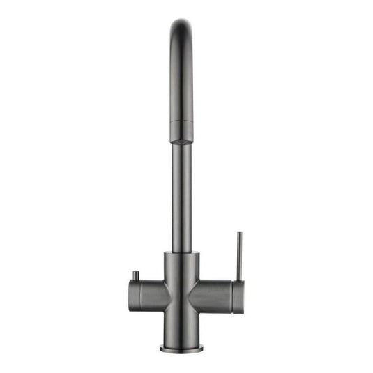 Mica 3-Way Filter Gooseneck Kitchen Tap Sink Mixer Gun Metal