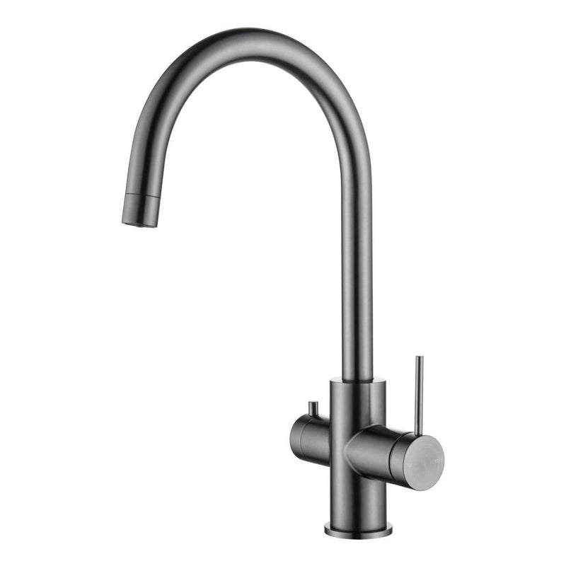 Load image into Gallery viewer, Mica 3-Way Filter Gooseneck Kitchen Tap Sink Mixer Gun Metal
