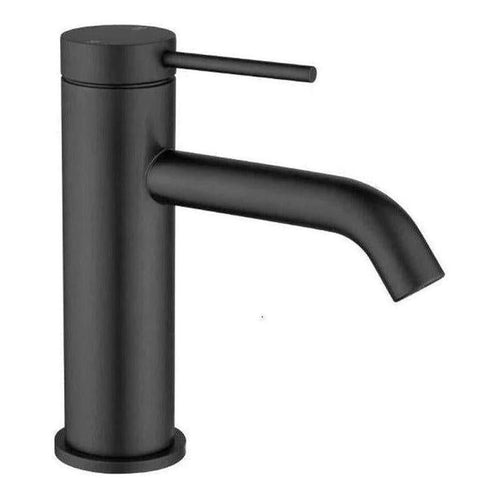 Mica Basin Sink Tap Mixer Curved Spout Black