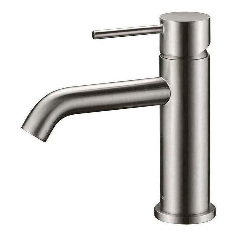Load image into Gallery viewer, Mica Basin Sink Tap Mixer Curved Spout Brushed Nickel
