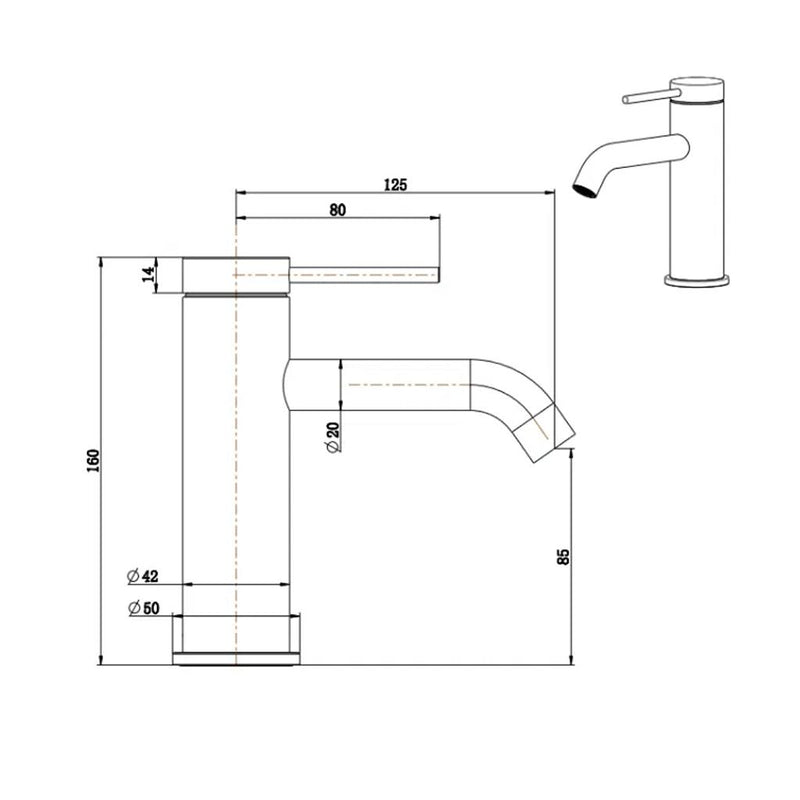 Load image into Gallery viewer, Mica Basin Sink Tap Mixer Curved Spout Chrome
