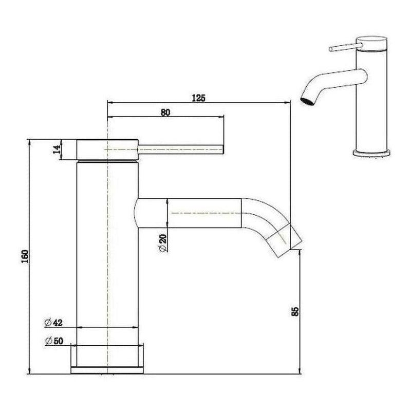 Load image into Gallery viewer, Mica Basin Sink Tap Mixer Curved Spout Gunmetal
