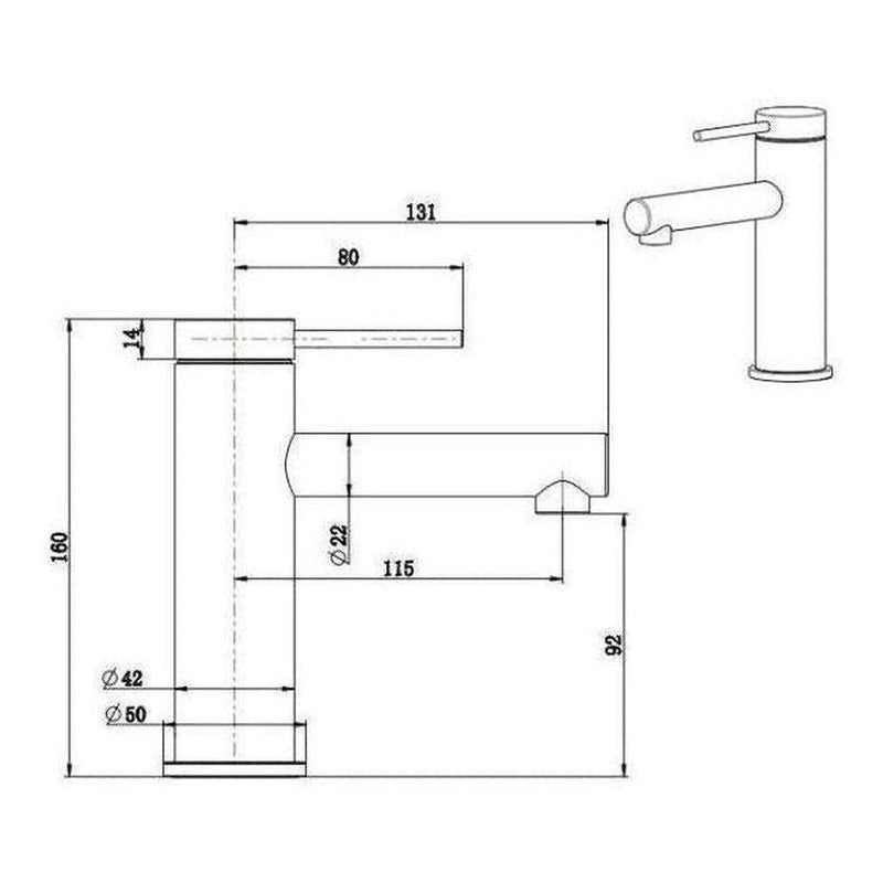 Load image into Gallery viewer, Mica Basin Sink Tap Mixer Straight Black
