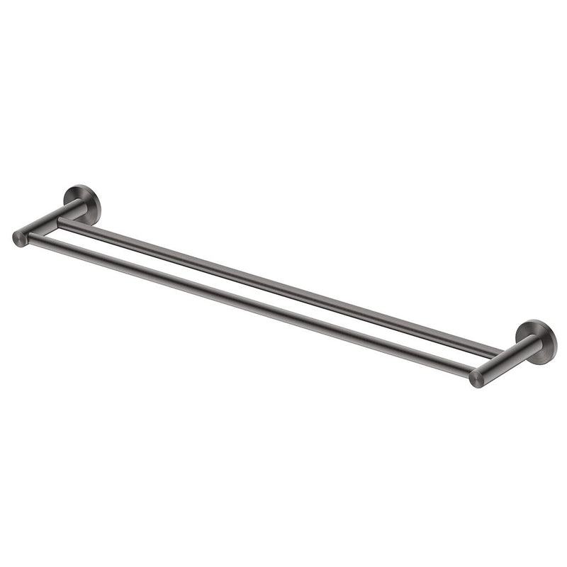 Load image into Gallery viewer, Mica Double Towel Rail 600mm Gunmetal
