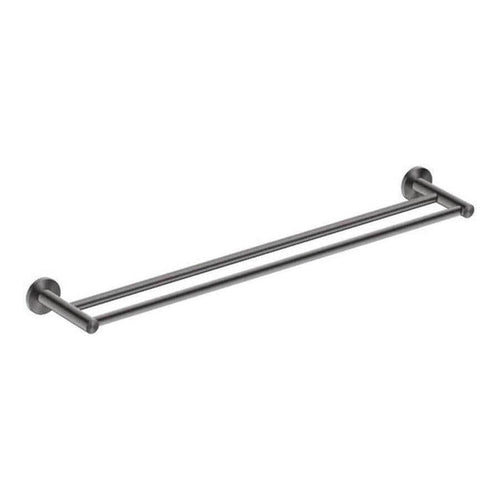 Mica Double Towel Rail 800mm Gun Metal