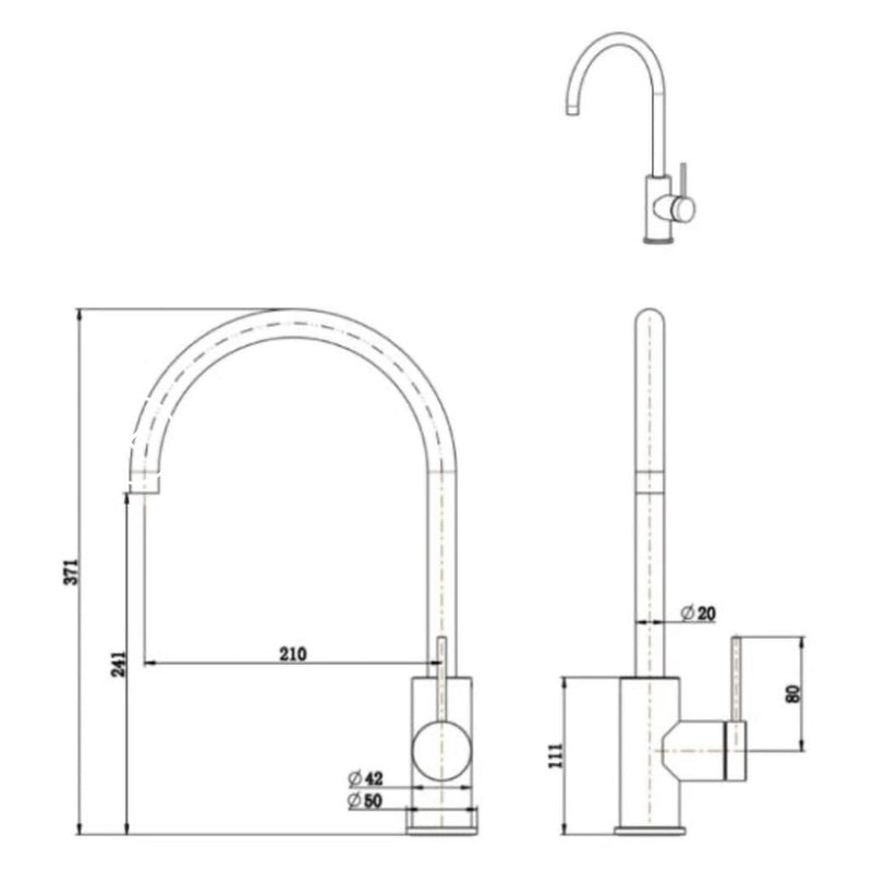 Load image into Gallery viewer, Mica Gooseneck Kitchen Tap Sink Mixer Dusk Bronze
