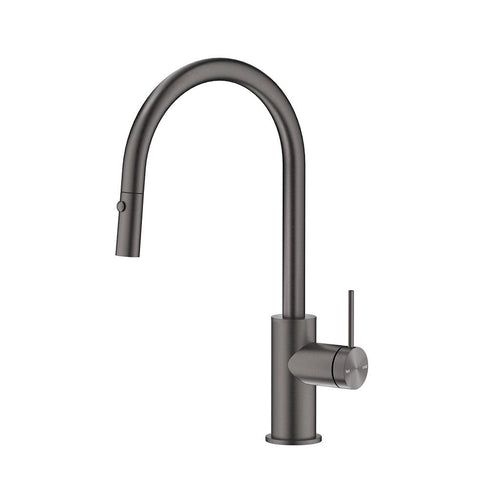 Mica Pull-Out Gooseneck Kitchen Sink Tap Mixer Gun Metal