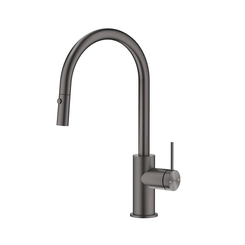Load image into Gallery viewer, Mica Pull-Out Gooseneck Kitchen Sink Tap Mixer Gun Metal
