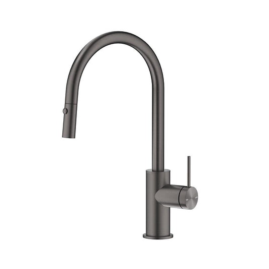 Mica Pull-Out Gooseneck Kitchen Sink Tap Mixer Gun Metal