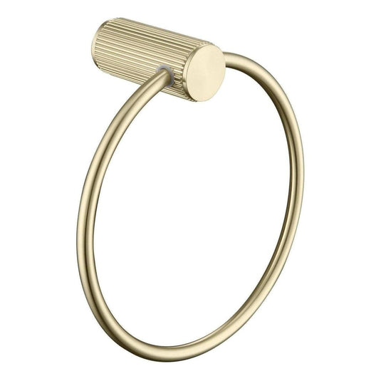 Mica Round Fluted Towel Ring French Gold