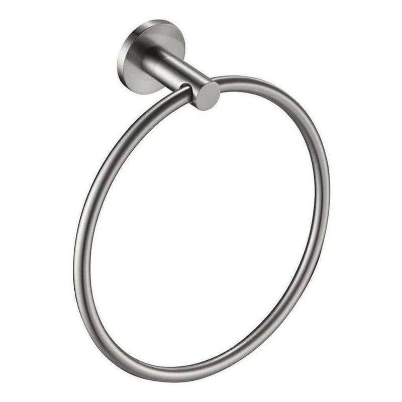 Load image into Gallery viewer, Mica Round Hand Towel Ring Brushed Nickel
