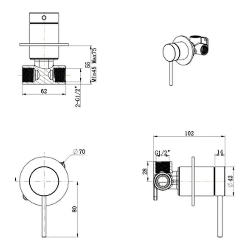 Load image into Gallery viewer, Mica Shower Tap Mixer French Gold
