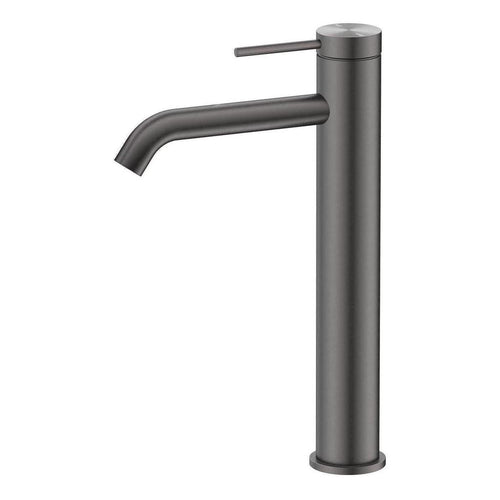 Mica Tall Basin Sink Tap Mixer Curved Spout Gunmetal