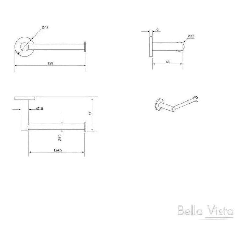 Load image into Gallery viewer, Mica Toilet Paper Roll Holder Matt Black
