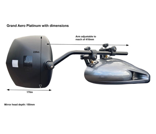 Milenco Platinum Grand Aero Towing Mirror Twin Pack