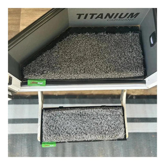 Muk Mat Angled Caravan Step Mat 28.5cm x 60cm Dark Grey