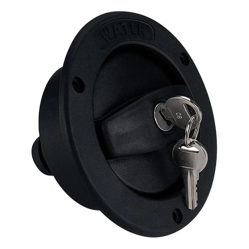 Load image into Gallery viewer, NRV Lockable Water Filler Cap with Keys Black
