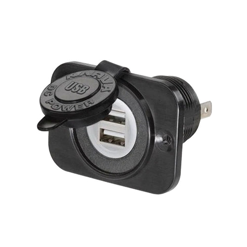 Narva Dual USB Single Flush Mount Socket