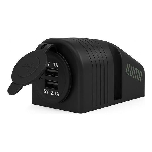 Narva Dual USB Socket Port Surface Mount Black